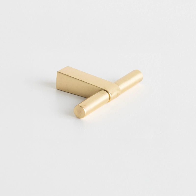 Knob T Petit - Polished Brass