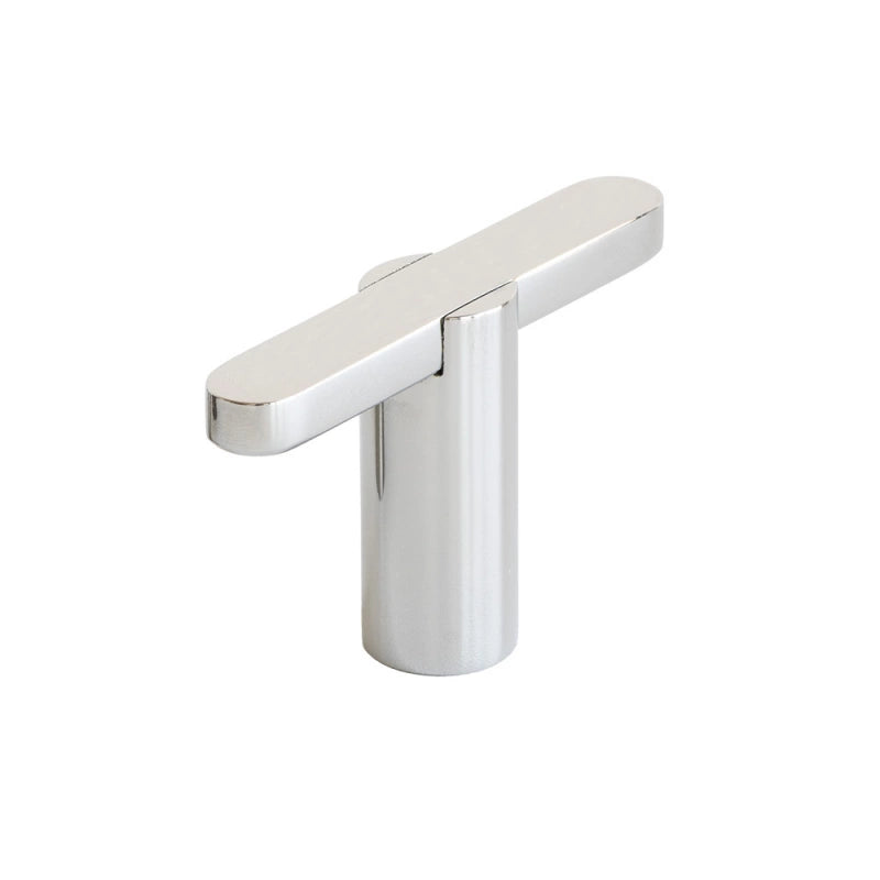 Knob T Flow - Polished Chrome