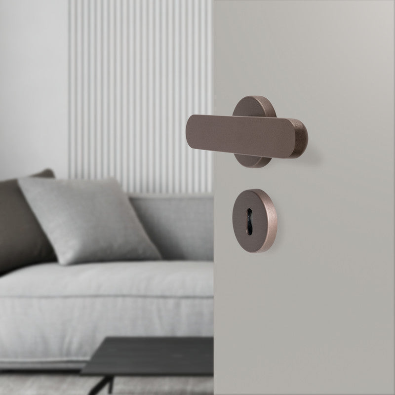 Doorhandle Vibe Plain EUR - Dark Bronze (752032-41E)