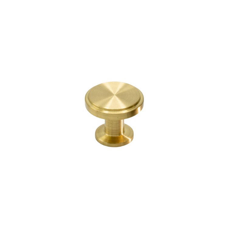 Knob Uno - Brushed Untreated Brass (343312-11)