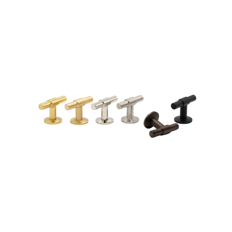 Knob T Uniform - Burnished Brass