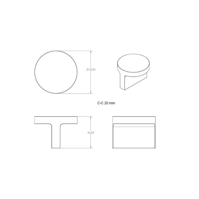 Knob A2.01 - Chrome (104100)