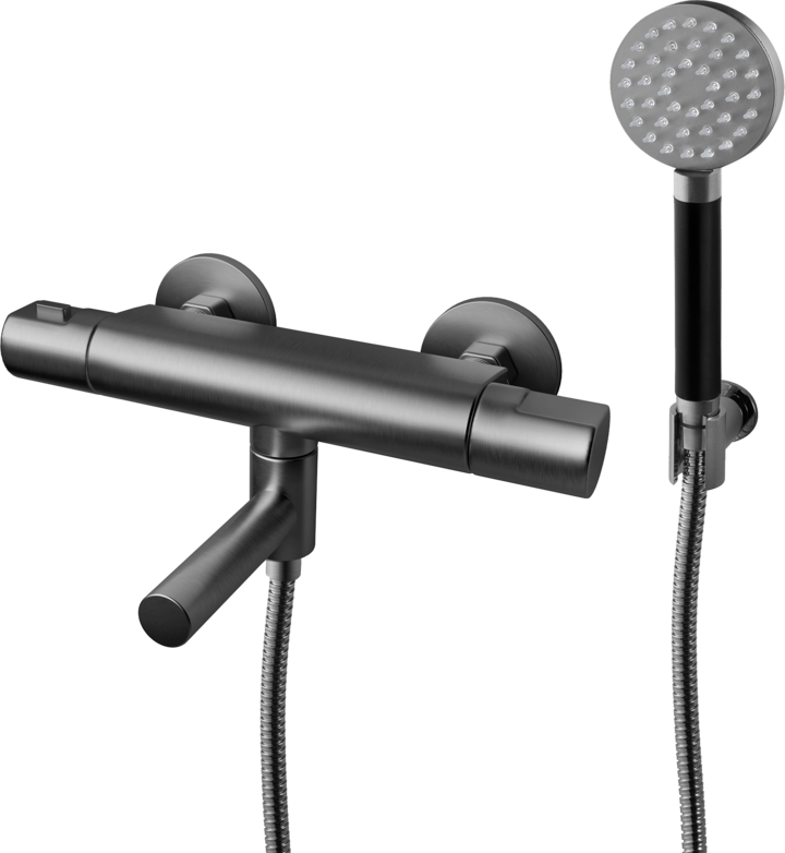 ARM026 Baðkarsblöndunartæki - Brushed Black Chrome