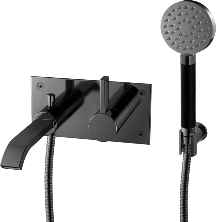 ARM036 Baðkarsblöndunartæki (innbyggt) - Black Chrome