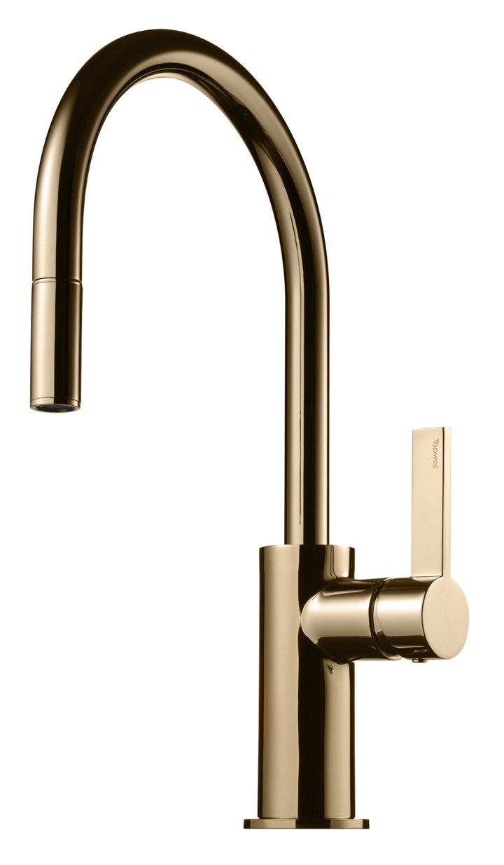 ARM375 Mono - Polished Brass útdraganlegt eldhúsbl.tæki (9429841)