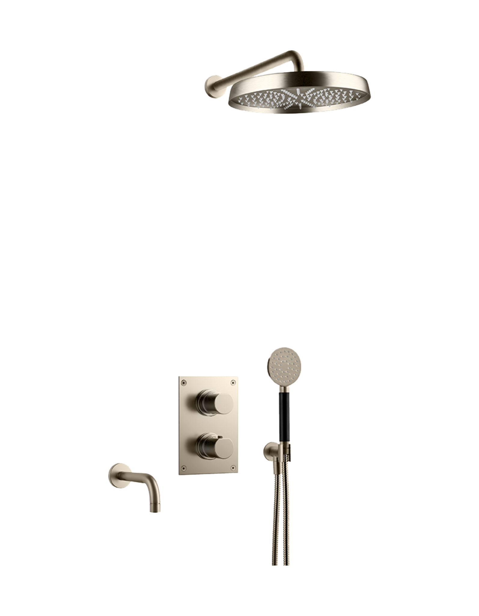 ARM7368 ED2 Sturtutæki f/baðkar - Brushed Nickel (9426745)