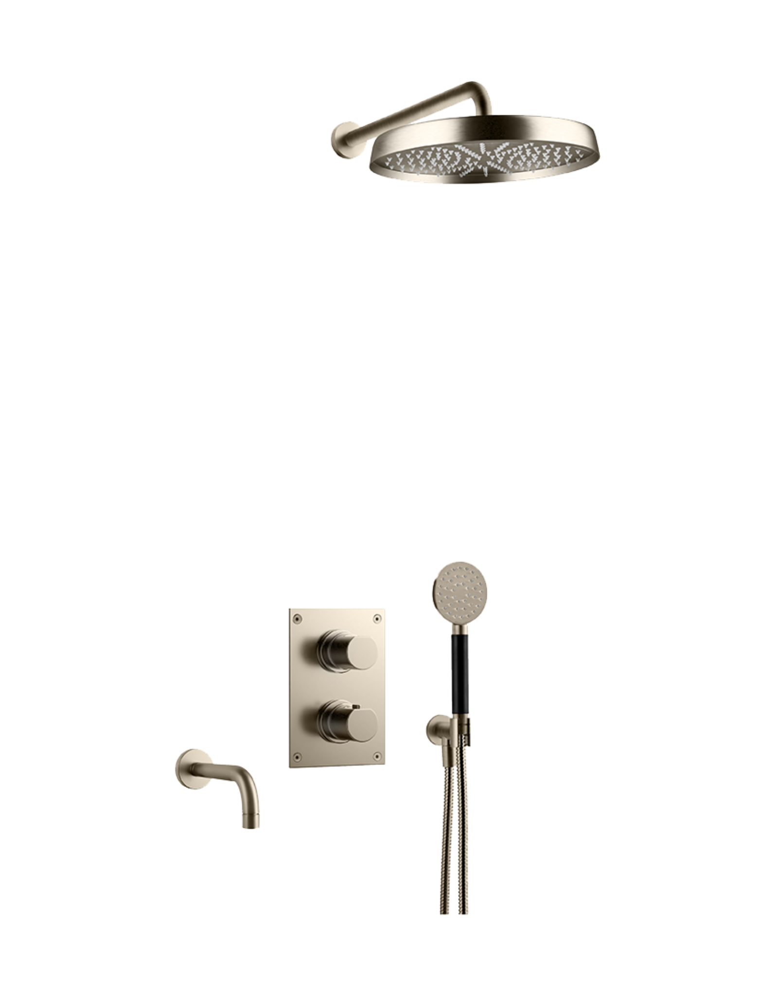 ARM7368 ED2 Sturtutæki f/baðkar (innbyggt) - Brushed Nickel