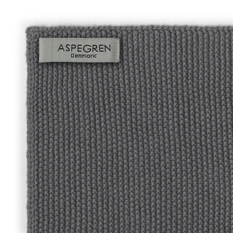 Borðtuskur - Knitted Solid - Gray 2 stk.