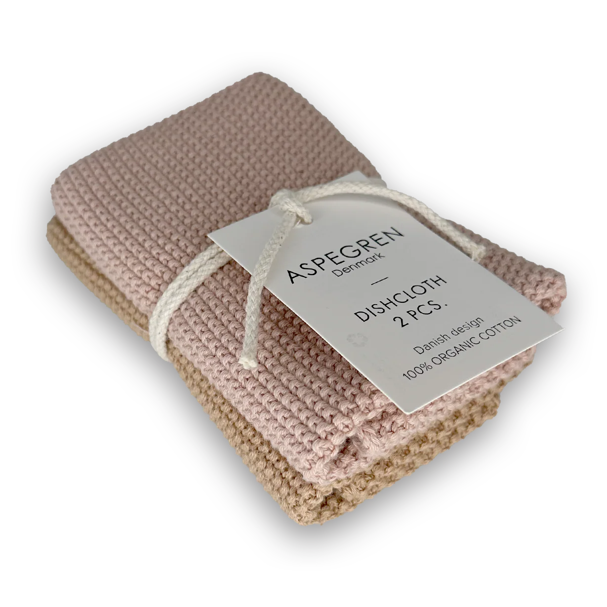 Borðtuskur - Knitted Solid - Macaroon 2 stk.