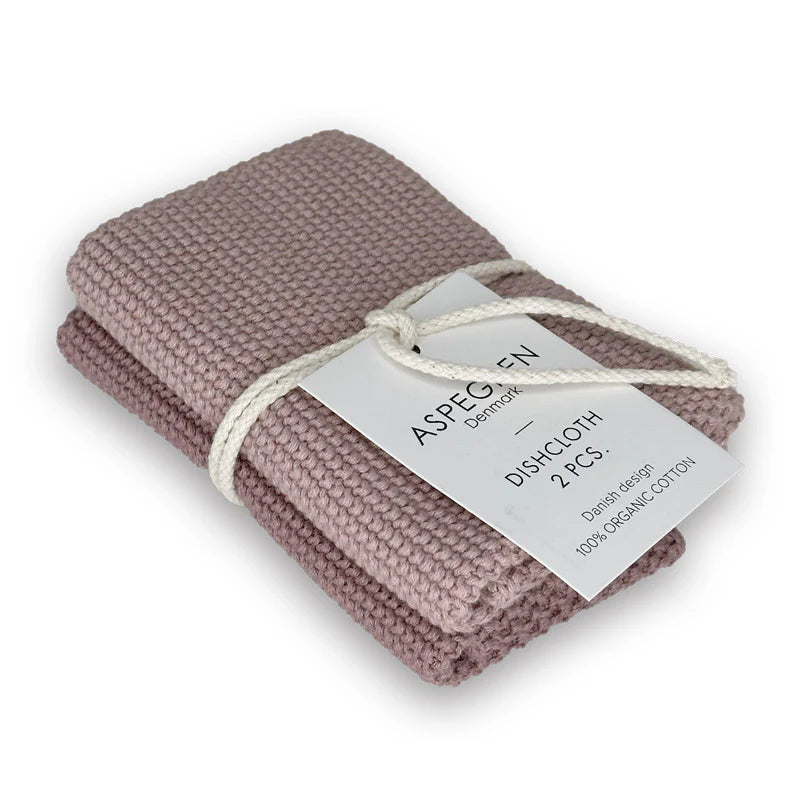 Borðtuskur - Knitted Solid - Mauve 2 stk.