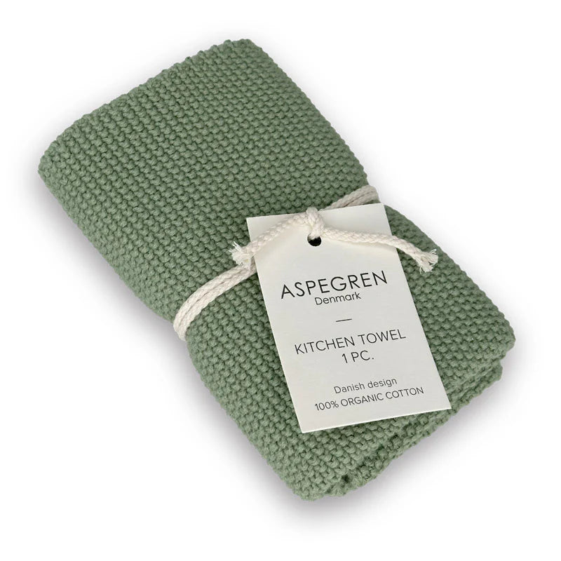 Eldhús handklæði - Solid - Aloe Green