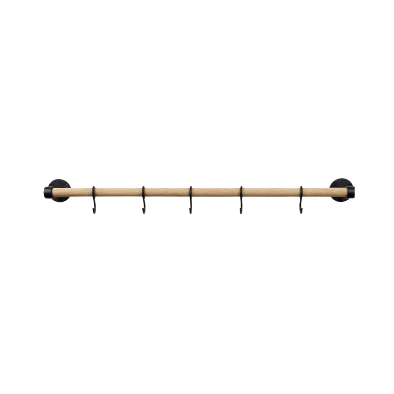 Hook Rail Aveny - Oak/Matt Black (947961-41)
