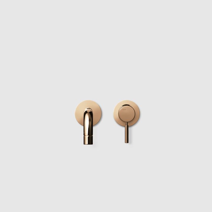BOX006 Round innbyggt handlaugatæki - Polished Brass (9428897)