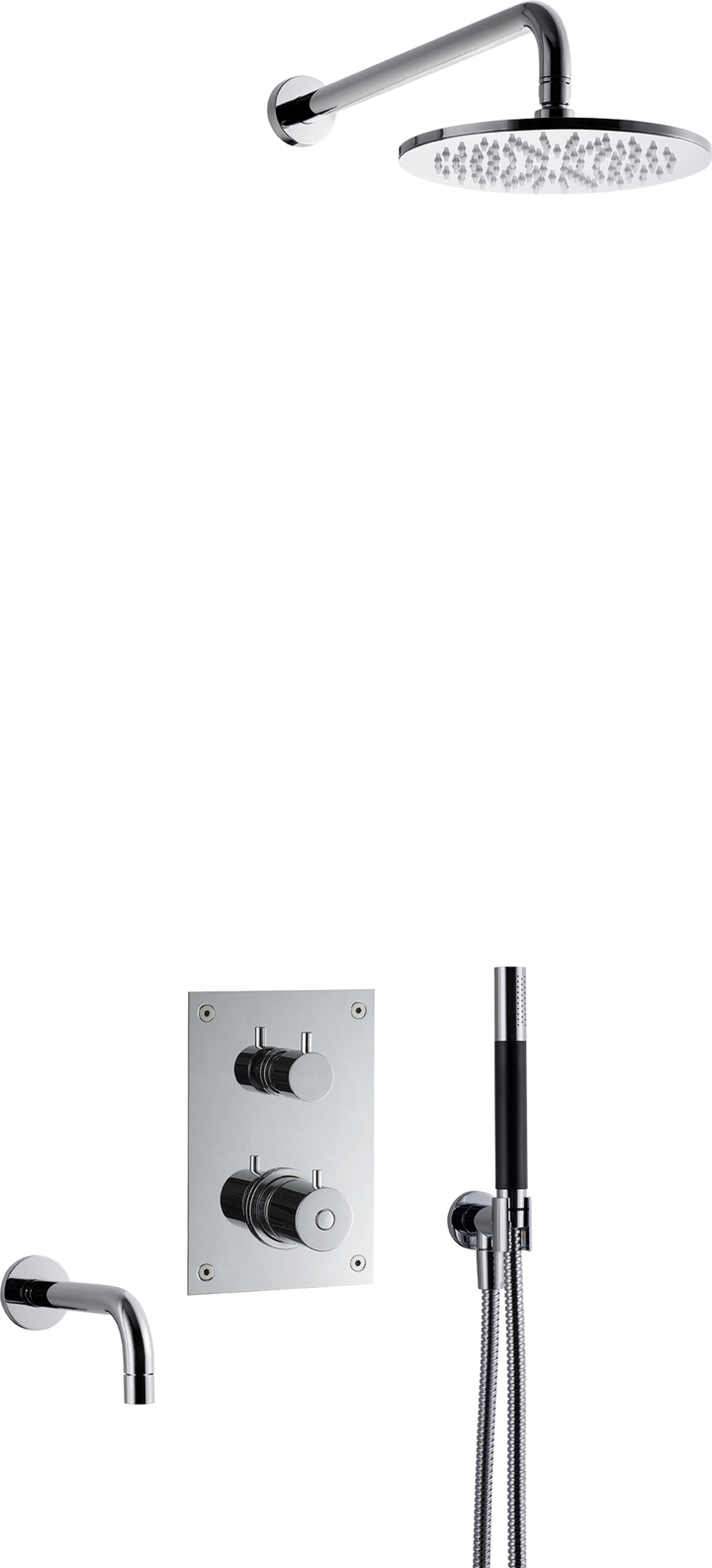 BOX7368 ED2 sturtutæki f/baðkar (innbyggt) - Chrome