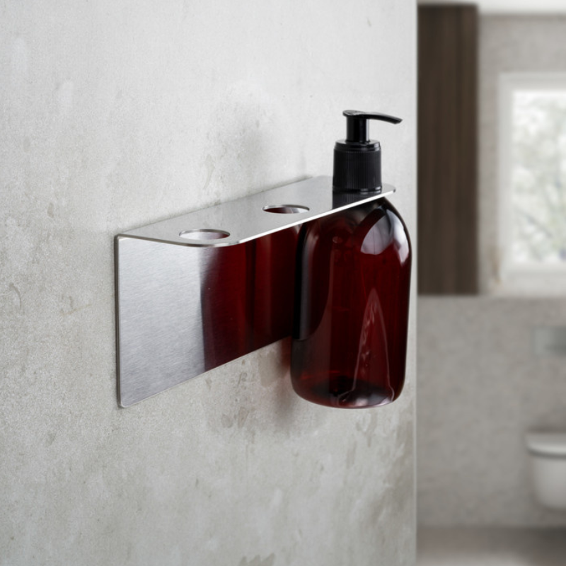 Base Þrefaldur Sápupumpuhaldari - Brushed Stainless Steel (606086-41)