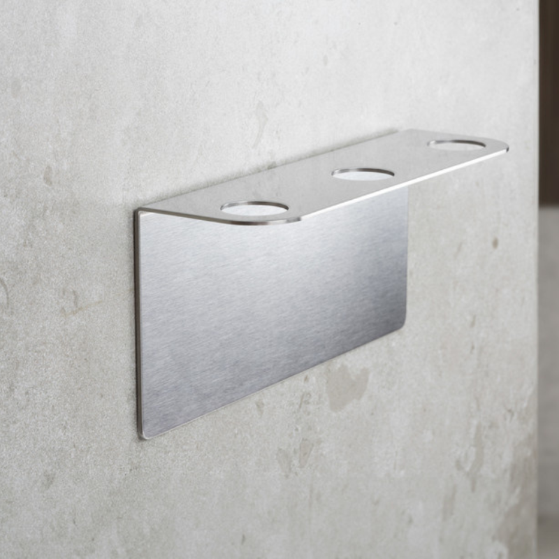 Base Þrefaldur Sápupumpuhaldari - Brushed Stainless Steel (606086-41)