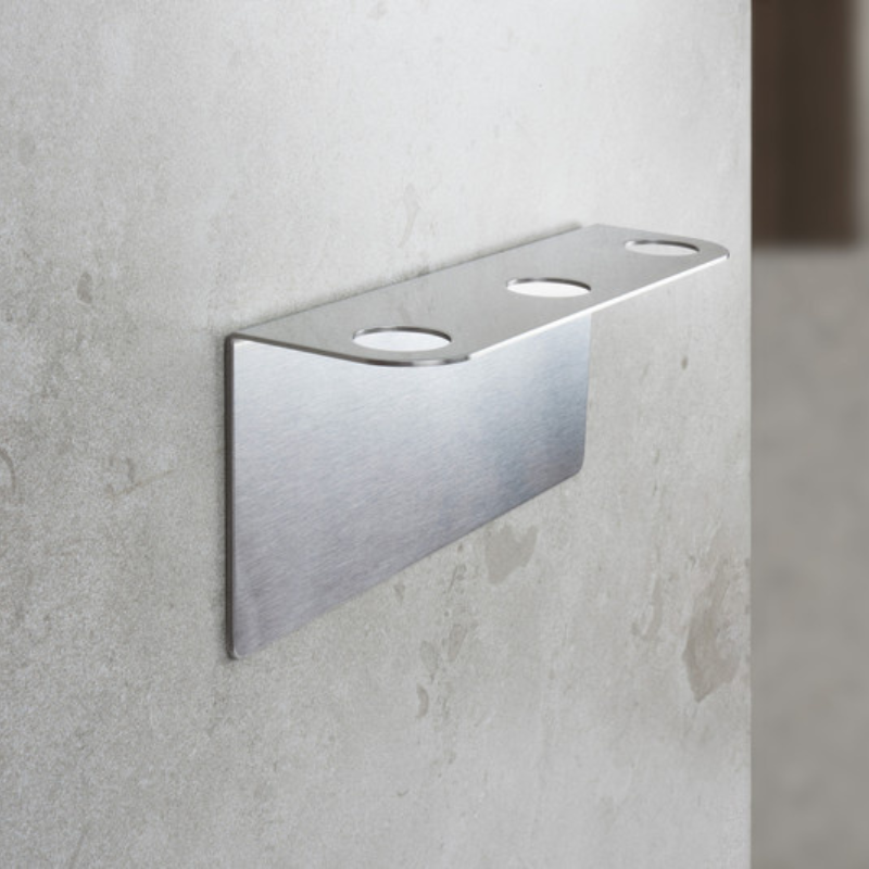 Base Þrefaldur Sápupumpuhaldari - Brushed Stainless Steel (606086-41)