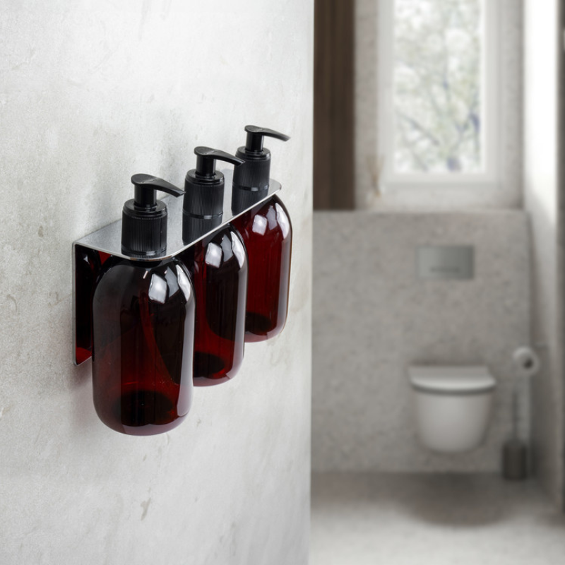 Base Þrefaldur Sápupumpuhaldari - Chrome (606085-41)