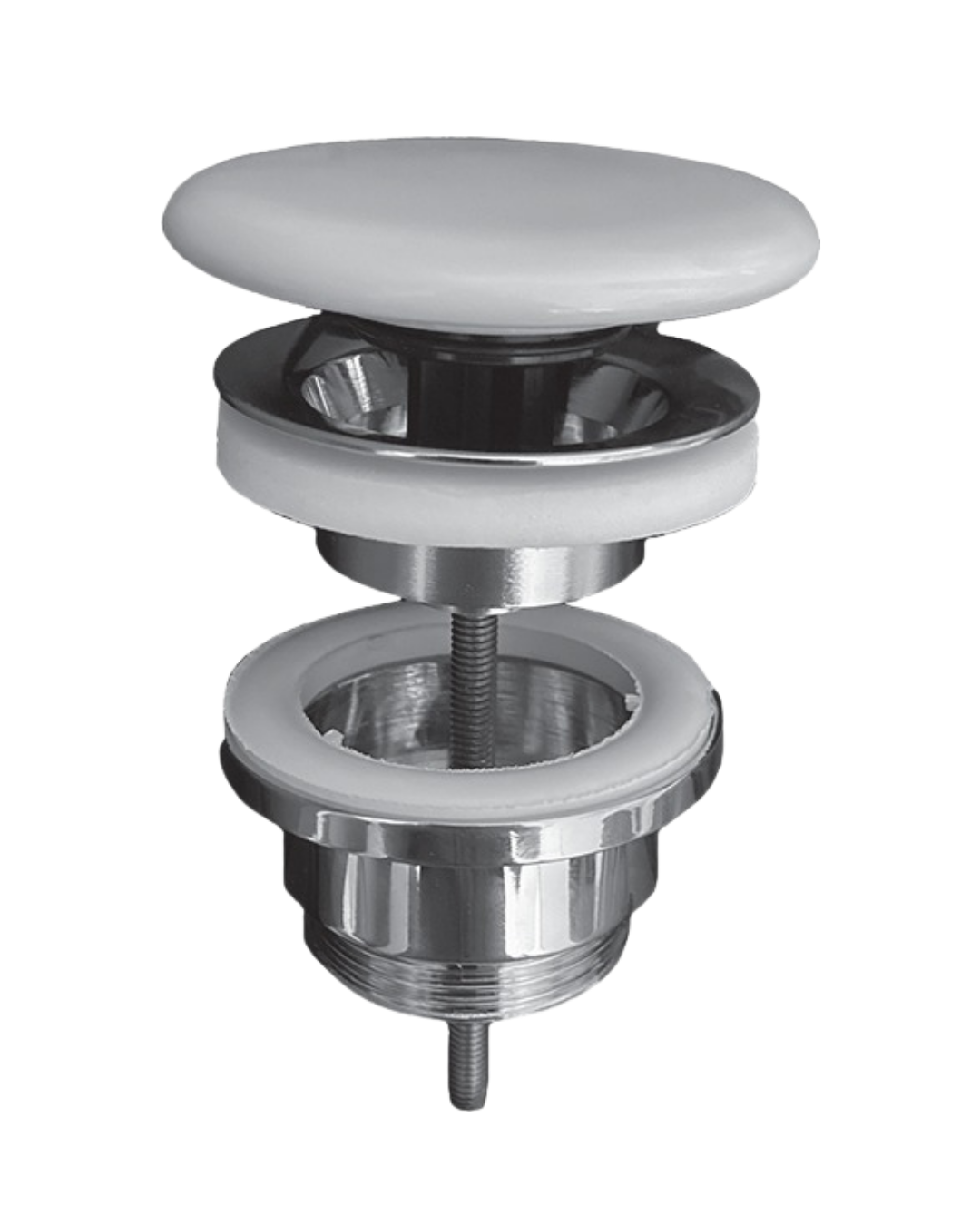 Azzurra keramik botnventill, hvítur