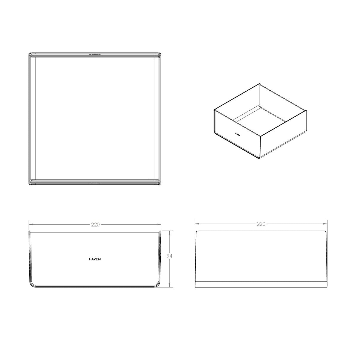 Haven Box Large A3.23 Nordic Green (104530)