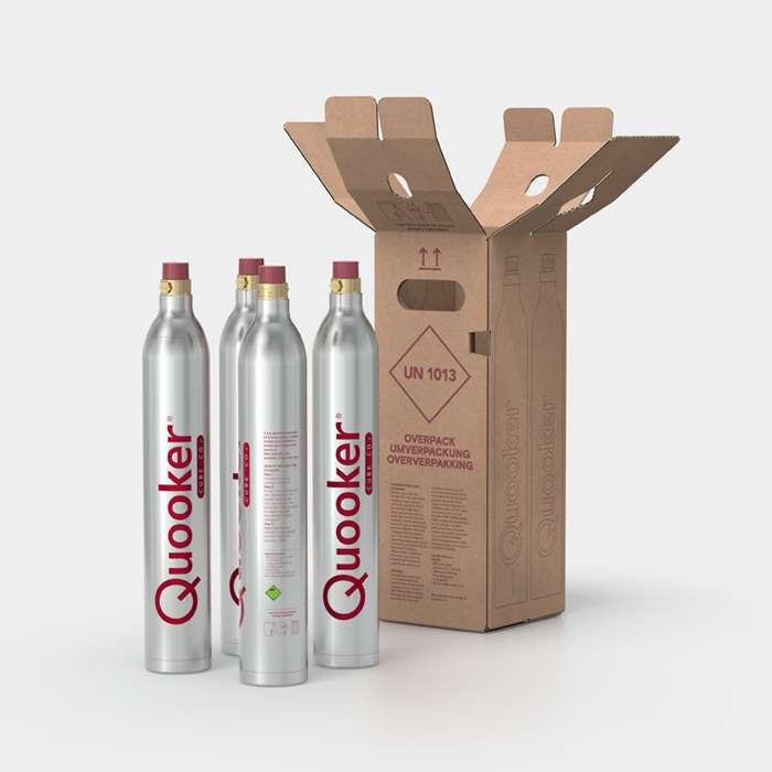 Quooker CUBE kolsýruhylki (4 í pk) startpakki