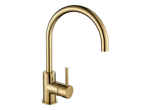 Courbe Curved Spout Eldhúsblöndunartæki - Gold Brass