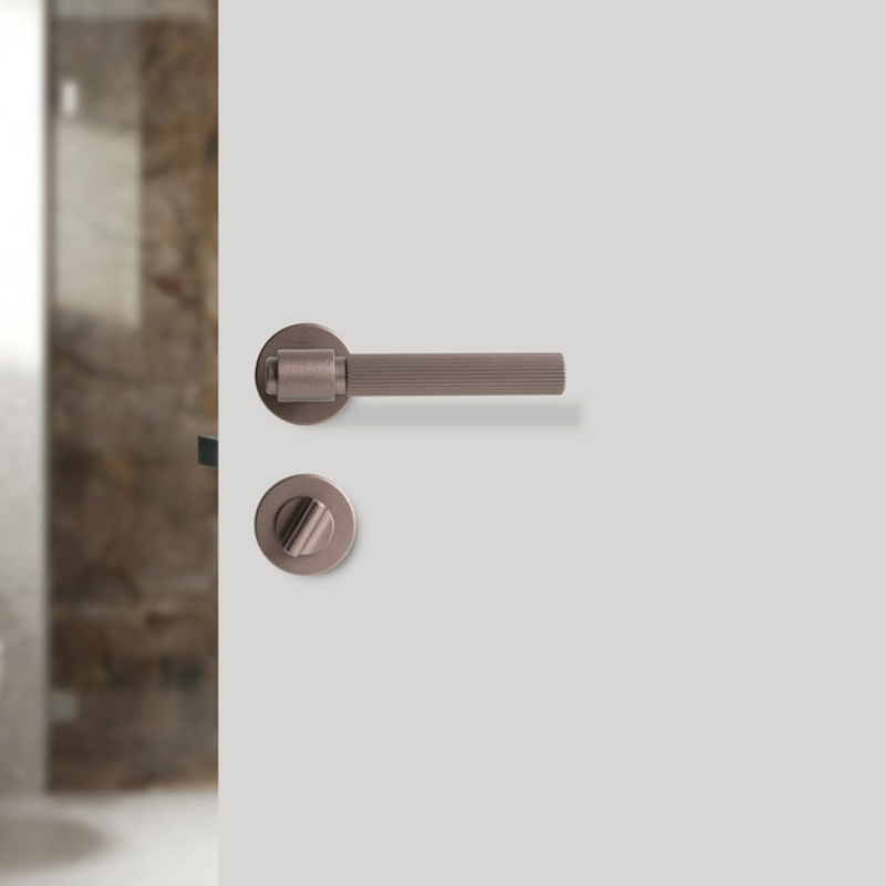 Doorhandle Helix 200 Stripe EUR - Dark Bronze (752014-41E)