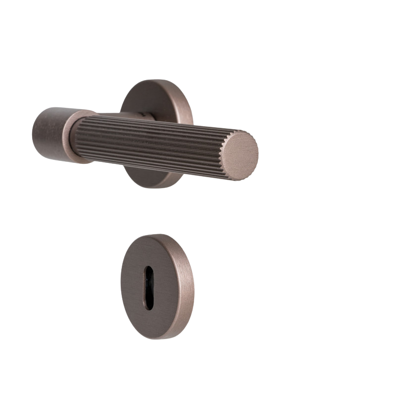 Doorhandle Helix 200 Stripe EUR - Dark Bronze (752014-41E)
