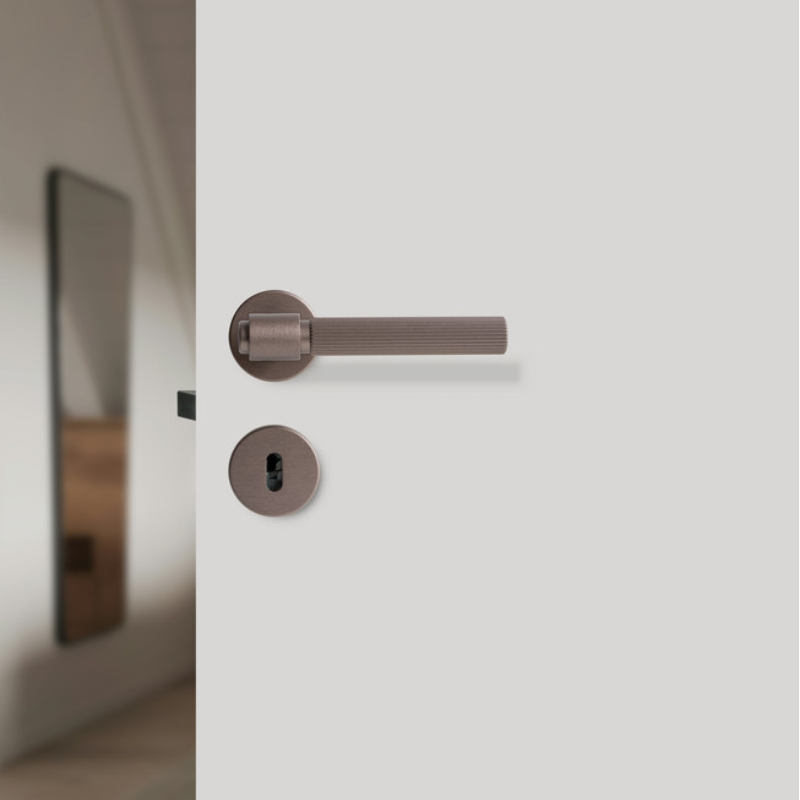 Doorhandle Helix 200 Stripe EUR - Dark Bronze (752014-41E)