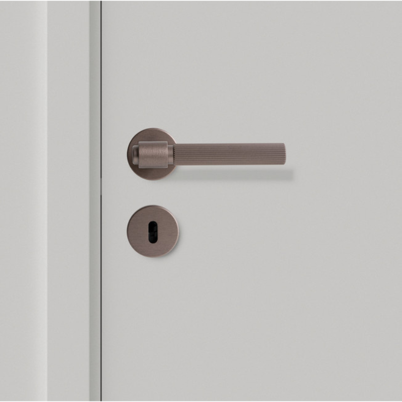 Doorhandle Helix 200 Stripe EUR - Dark Bronze (752014-41E)