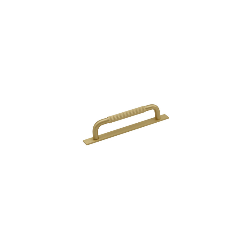 Handle Helix Stripe/backplate 128c/c - Brass