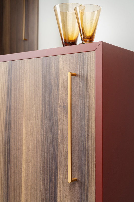 Handle Pura 256c/c - Brushed Brass