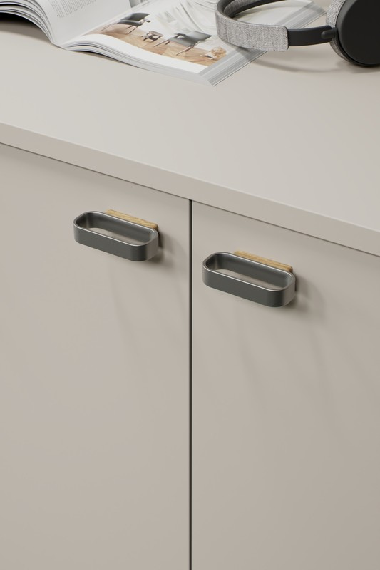 Handle Race 32c/c - Oak/Stainless Steel