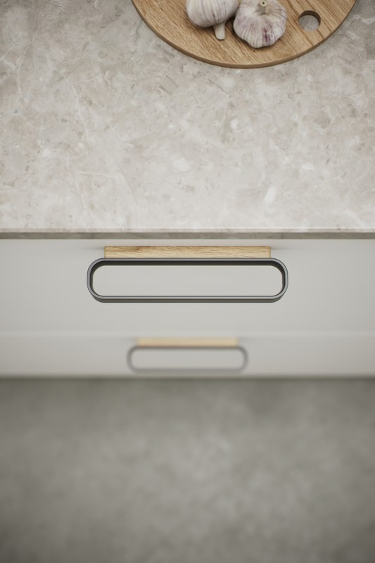 Handle Race 96c/c - Oak/Stainless Steel