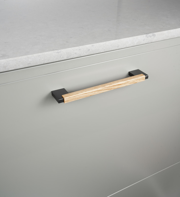 Handle Duo Mini 160c/c - Oak/Lava Grey