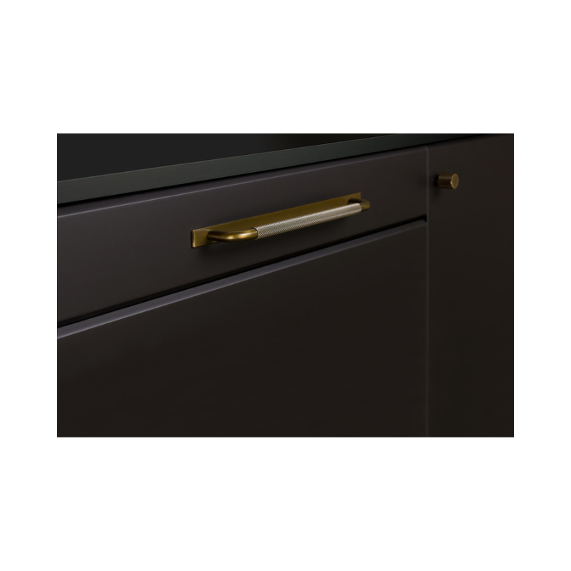 Handle Helix/back plate 128c/c - Antique Bronze