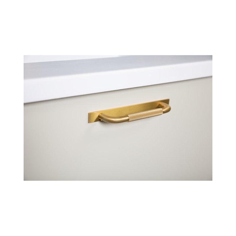 Handle Helix/back plate 128c/c - Brass