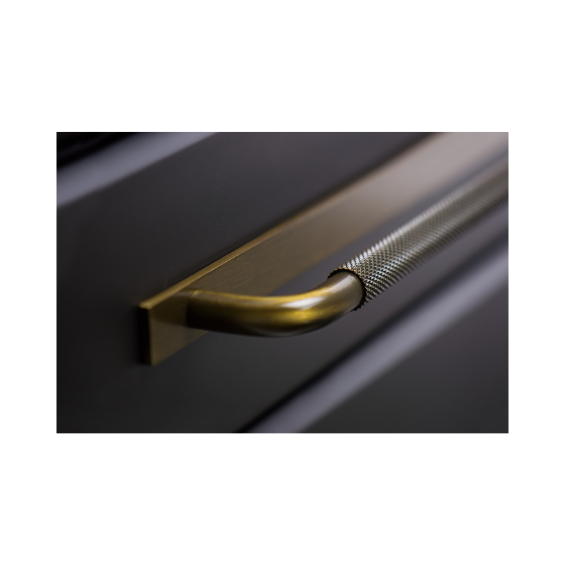 Handle Helix/back plate 608c/c - Antique Bronze
