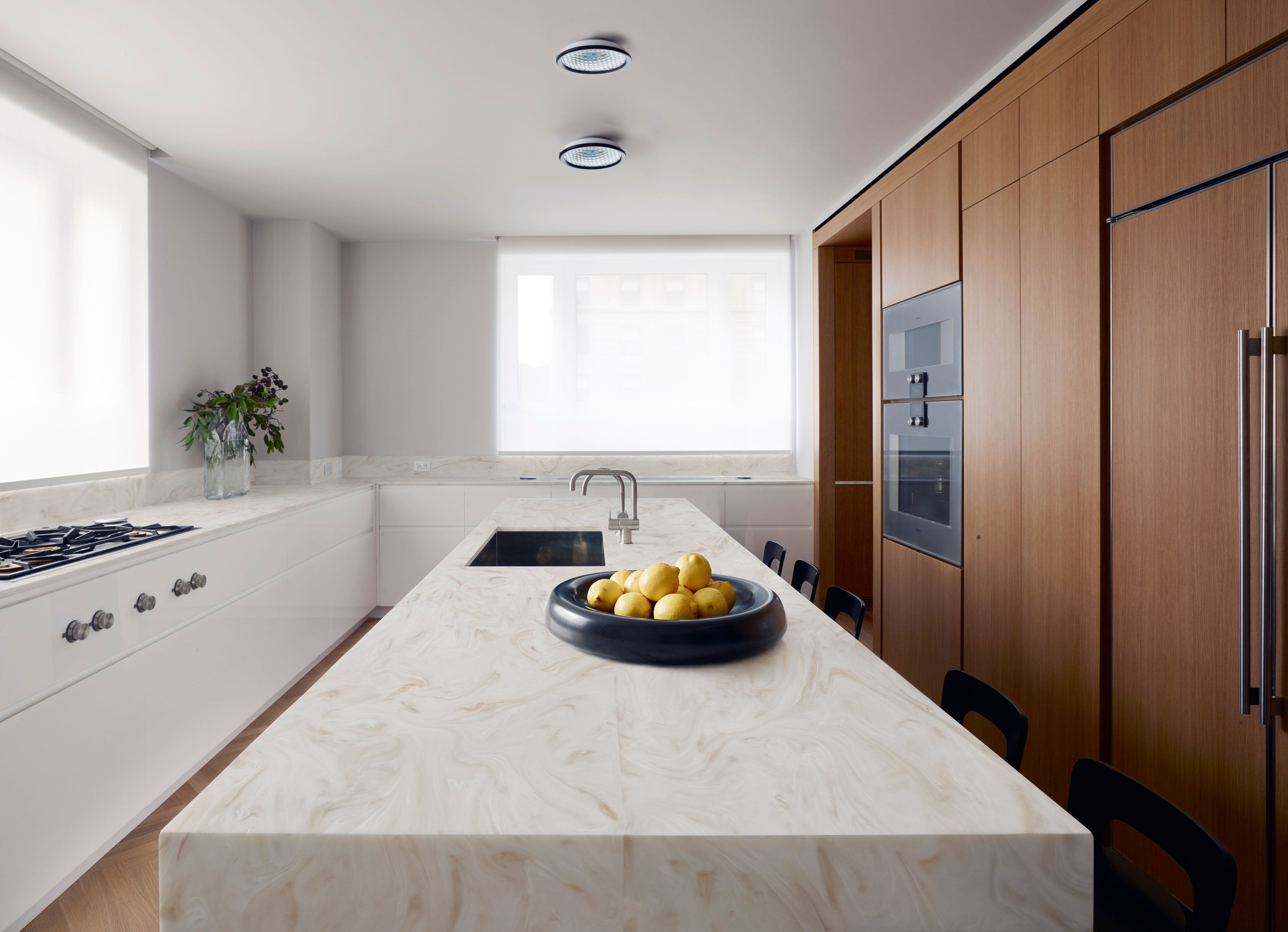 Corian Sandstorm eldhúsborðplötur
