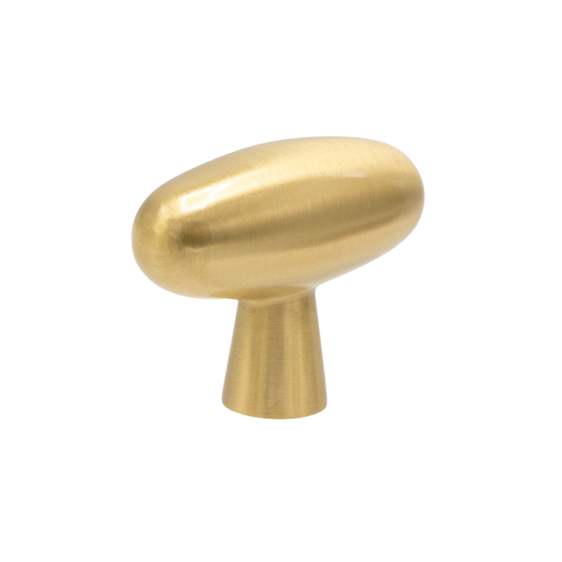 Knob T Oliver - Brushed Brass