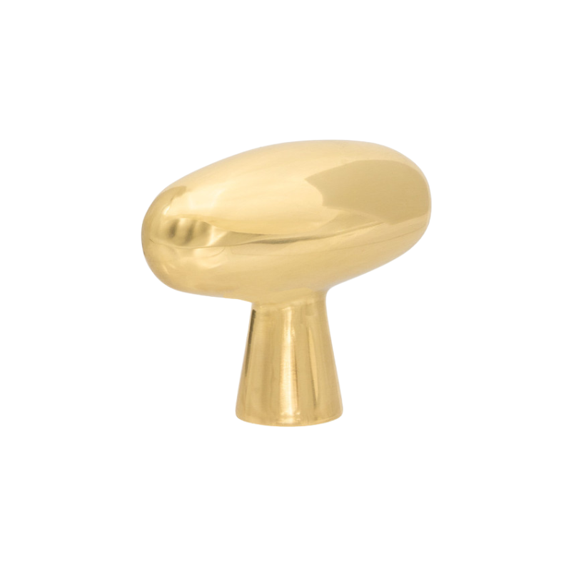 Knob T Oliver - Polished Brass