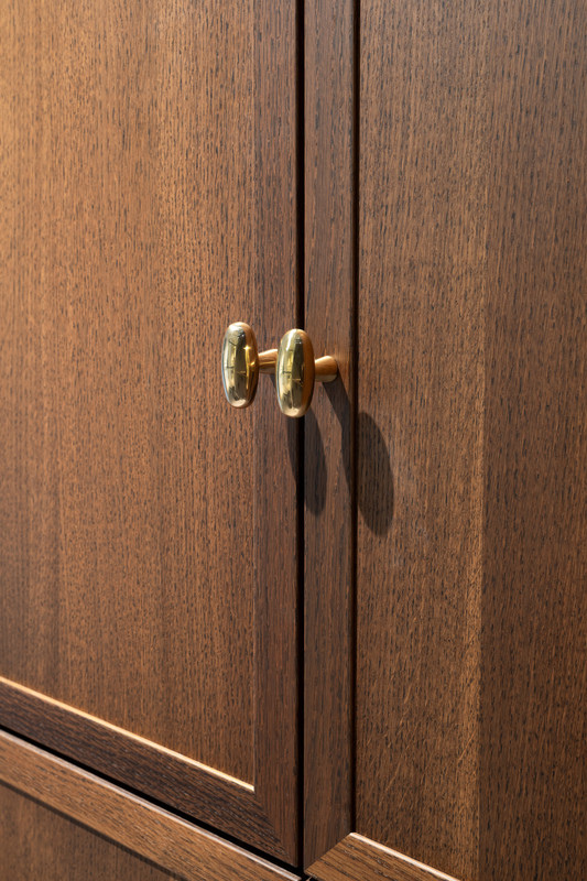 Knob T Oliver - Polished Brass