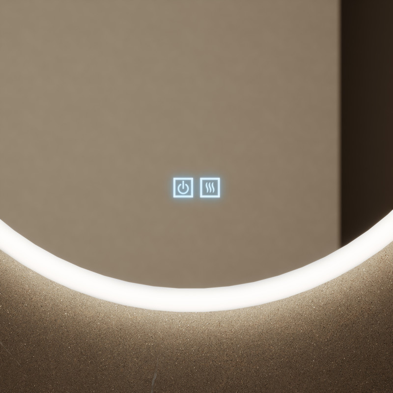 Baðherbergisspegill, veggfestur með lýsingu IO D-M