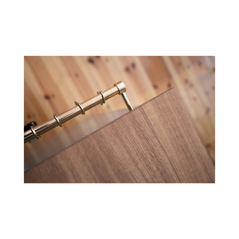 Aveny eldhússtöng m/krókum - Burstað Stál sett