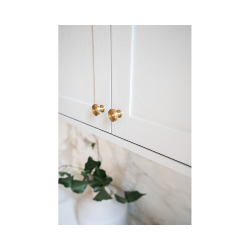 Knob Uno - Brushed Untreated Brass (343312-11)