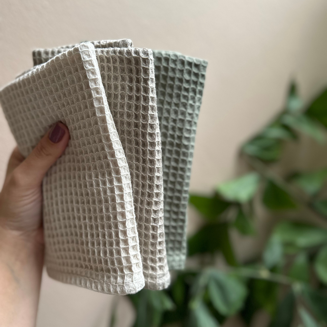 Borðtuskur - North - Beige 2 stk - HÆTT Í FRAMLEIÐSLU