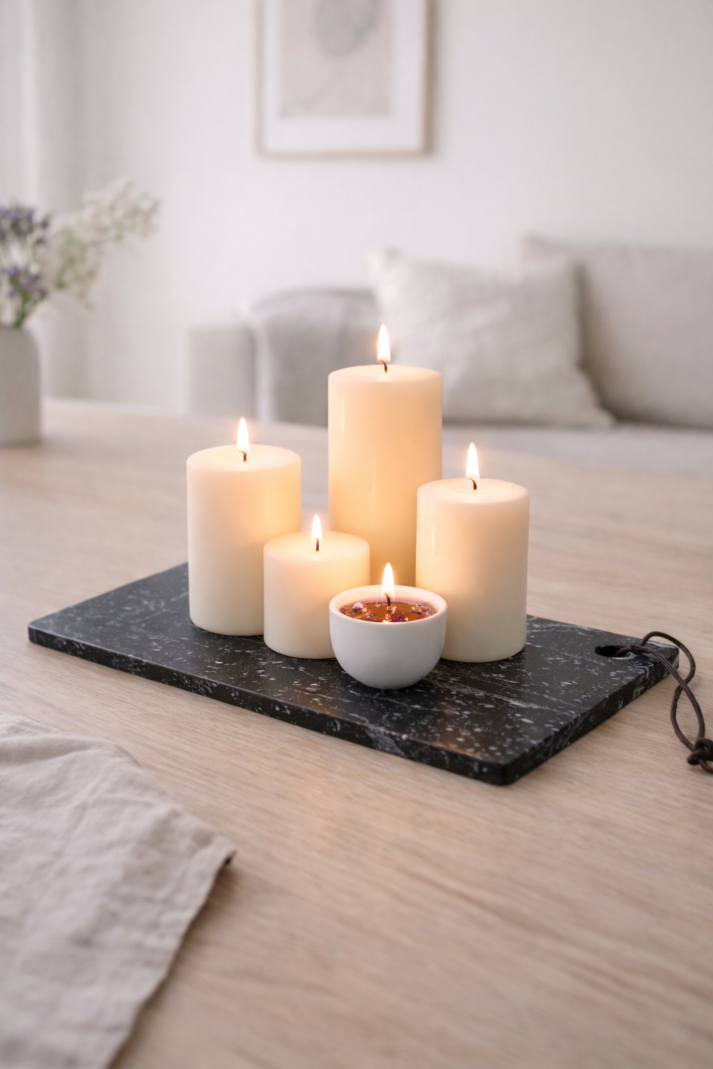 Corian® osta/áleggsbakki - White Onyx