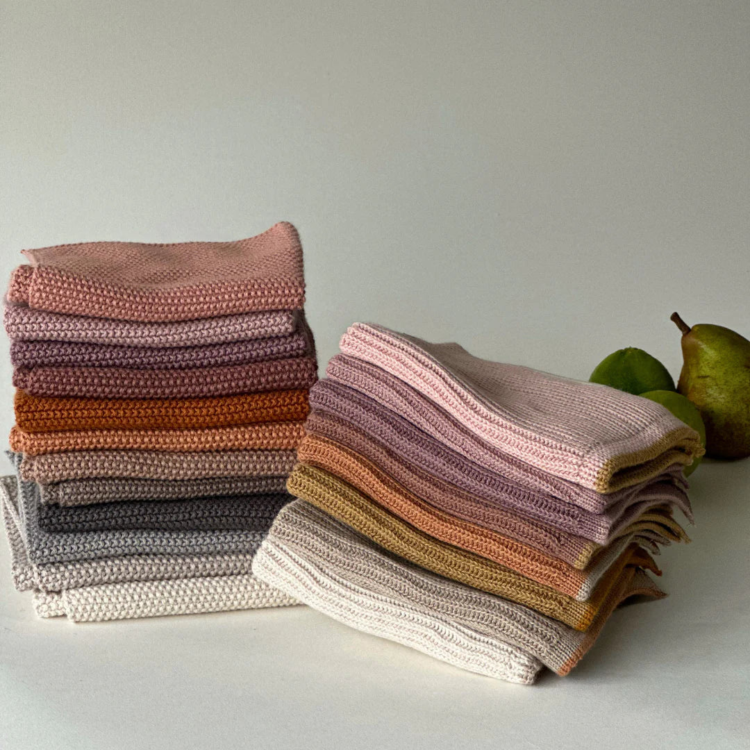 Borðtuskur - Knitted Solid - Mauve 2 stk.