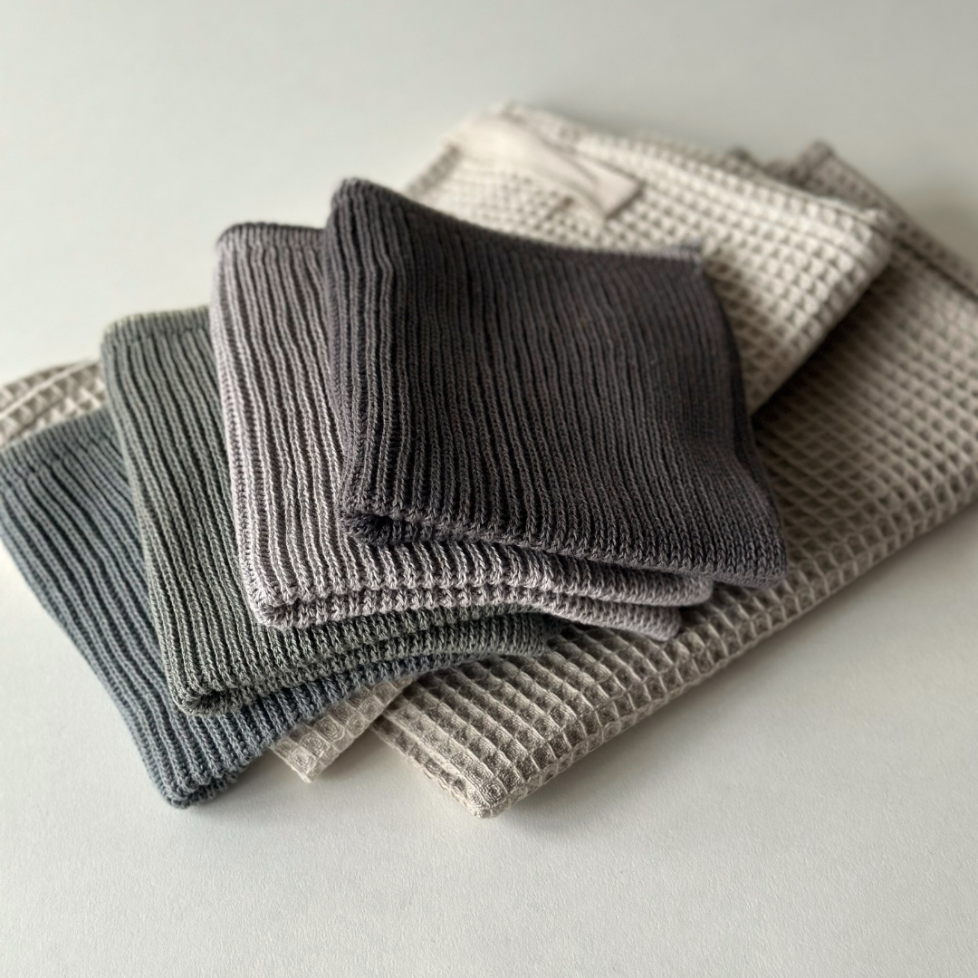 Borðtuska - Knitted Ripple - Flint Gray