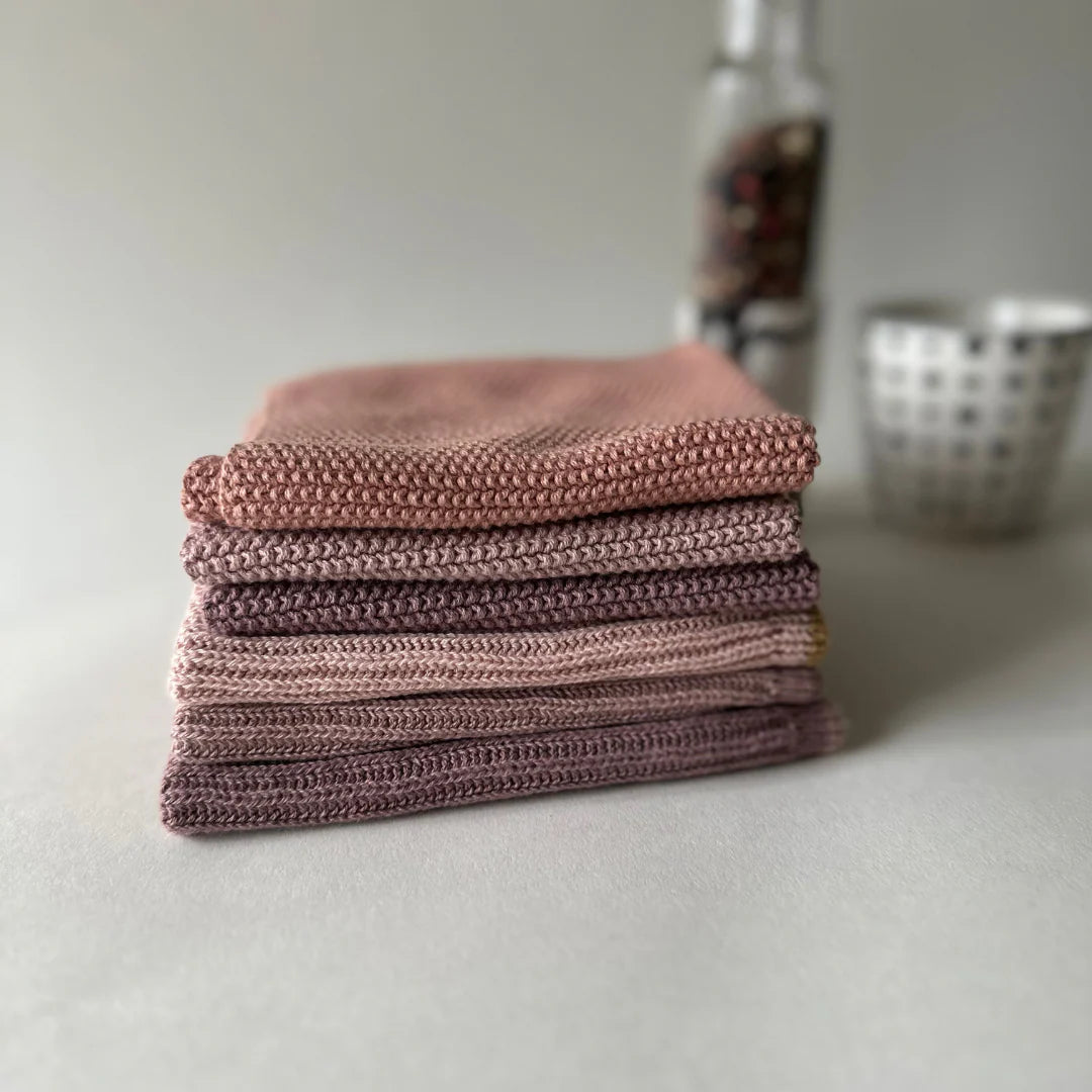 Borðtuska - Knitted Ripple - Mauve